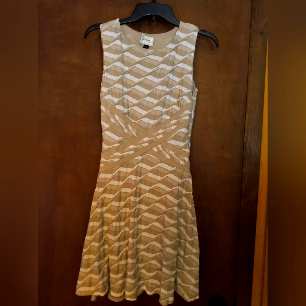 Beige by Eci size 4 knee length dress